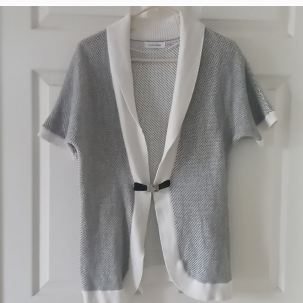 Calvin Klein short sleeve sweater cardigan